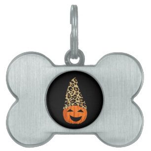 Cute Pumpkin Framed Pet Tag