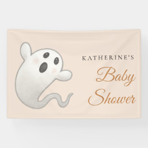 Cute Pumpkin Gender Neutral Halloween Baby Shower Banner