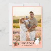 Cute Pumpkin Ghost Happy Halloween Photo