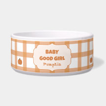 Cute Pumpkin Gingham Baby Good Girl Pet