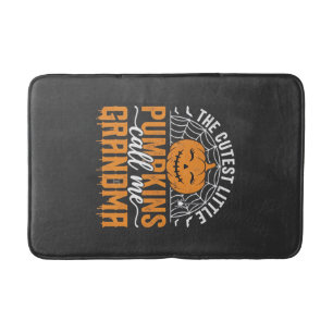 Cute Pumpkin Grandma Halloween Design_1 Bath Mat
