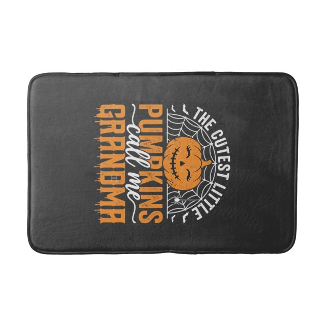Cute Pumpkin Grandma Halloween Design_1 Bath Mat (Front)
