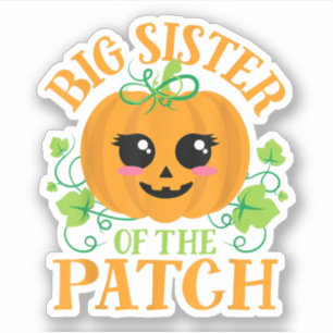 Cute Pumpkin Halloween Big Sister In The Patch