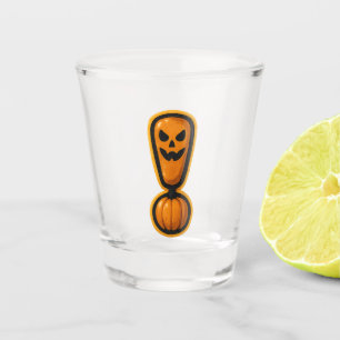 Cute Pumpkin Halloween Exclamation Shot Glass