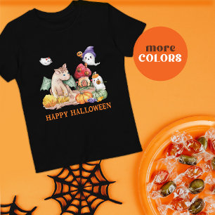 Cute Pumpkin Halloween Fantasy Dinosaur Name Toddler T-Shirt