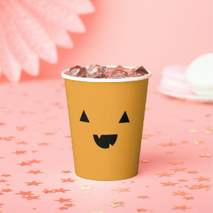 Cute Pumpkin Halloween Paper Cups