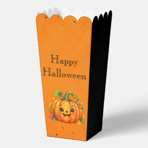 Cute Pumpkin Halloween Popcorn Favor Box