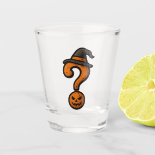 Cute Pumpkin Halloween Question Mark Shot Glass
