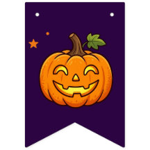 Cute Pumpkin Happy Halloween Bunting Garland