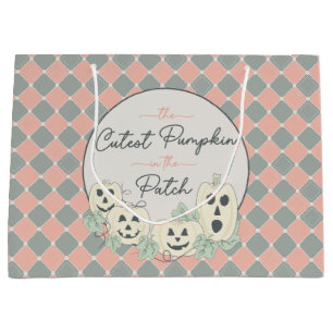 Cute Pumpkin–Happy Halloween Large Gift Bag