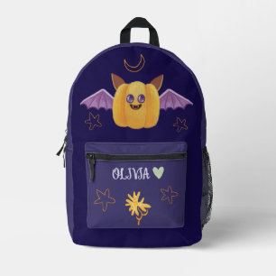 cute pumpkin Helloween Printed Backpack