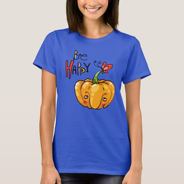 Cute Pumpkin "Hi" T-Shirt (Front)