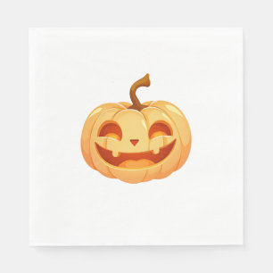 Cute Pumpkin Jack O Lantern Turtle Sea Halloween C Napkin