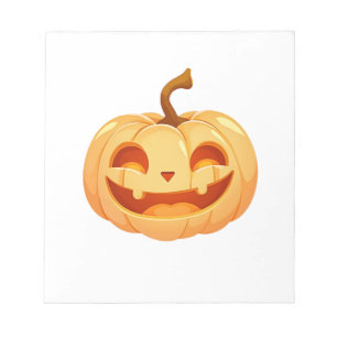 Cute Pumpkin Jack O Lantern Turtle Sea Halloween C Notepad