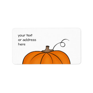 Cute pumpkin labels for your text or address