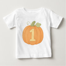 Cute Pumpkin Number One Pastel Fall First Birthday