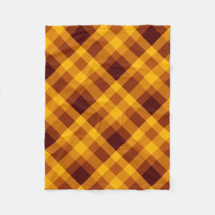 Cute Pumpkin Orange Plaid Small Fleece Blanket