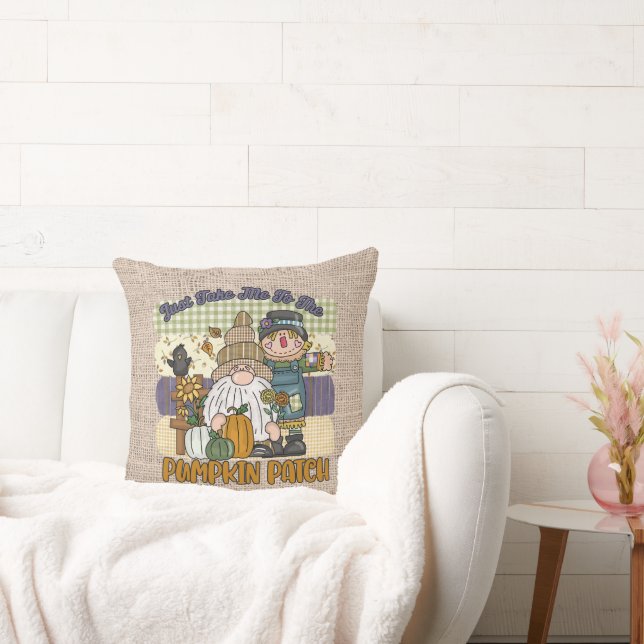 cute pumpkin patch Fall Seasonal Cushion (Couch)