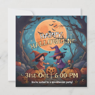 Cute Pumpkin Patch Kids Halloween Invite