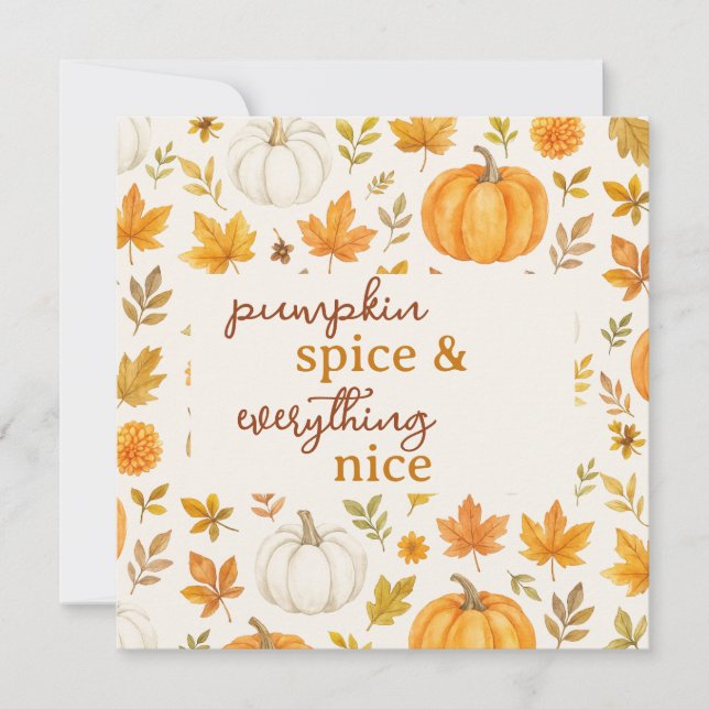 Cute Pumpkin Pattern | Thanksgiving  (Front)