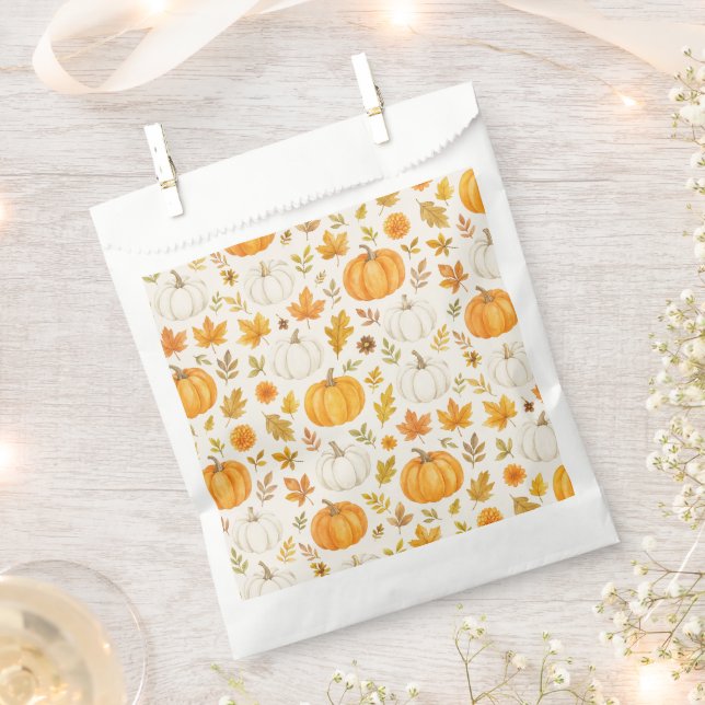 Cute Pumpkin Pattern | Thanksgiving  Favour Bags (Clipped)