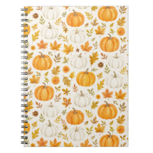 Cute Pumpkin Pattern   Thanksgiving  Notebook