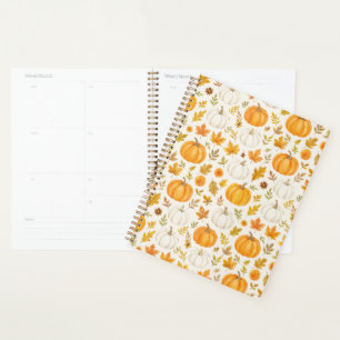 Cute Pumpkin Pattern   Thanksgiving  Planner
