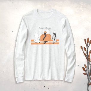 Cute Pumpkin Penguin Funny Halloween T-Shirt