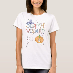 Cute Pumpkin Pie Math Wizard Teacher Halloween T-Shirt