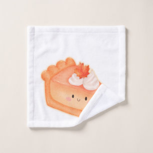 Cute Pumpkin Pie Slice Wash Cloth