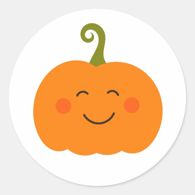 Cute pumpkin smiling Sticker (Front)