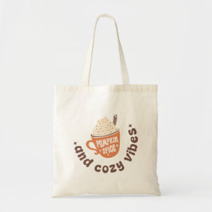 Cute Pumpkin Spice and Cosy vibes Tote Bag