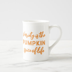 Cute pumpkin spice autumn bone china mug