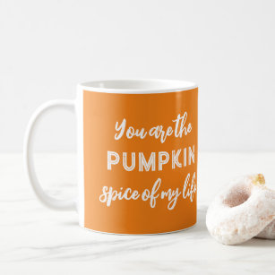 Cute pumpkin spice couples photo coffee mug