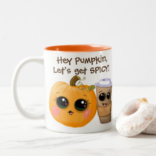 Cute Pumpkin Spice “Let’s Get Spicy” Fall Mug