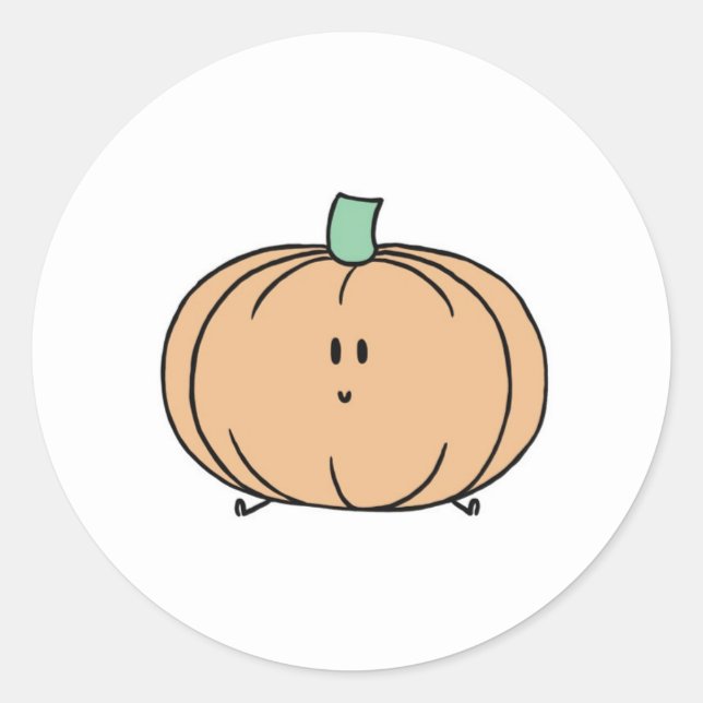 Cute Pumpkin Sticker  (Front)