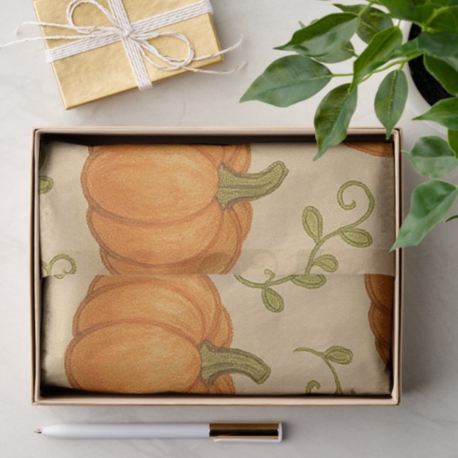 Cute Pumpkin Tissue Paper – Halloween Gift Wrappin (Gift)