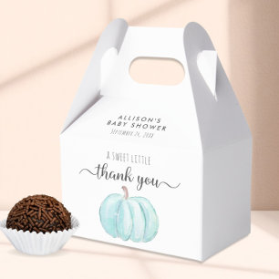 Cute Pumpkin Watercolor Baby Boy Shower Thank You Favour Box