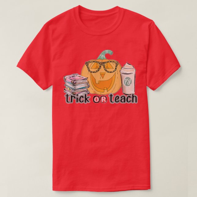Cute Pumpkin Witch Halloween Trick or Treat Day Ca T-Shirt (Design Front)