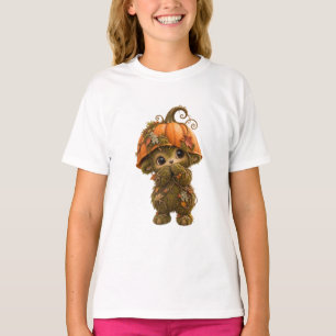 Cute Pumpkin Woodland Creature Plush Toy – Autumn T-Shirt