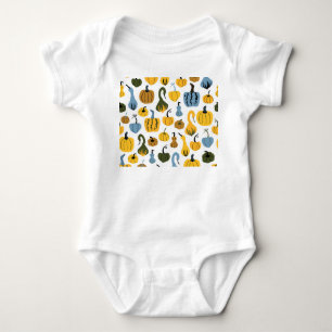 Cute Pumpkins Cartoon Hand Drawn Baby Bodysuit