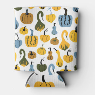 Cute Pumpkins Cartoon Hand Drawn Can Cooler