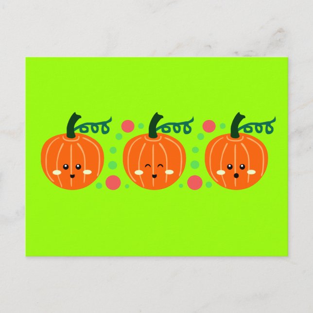 Cute Pumpkins Postcard (Front)