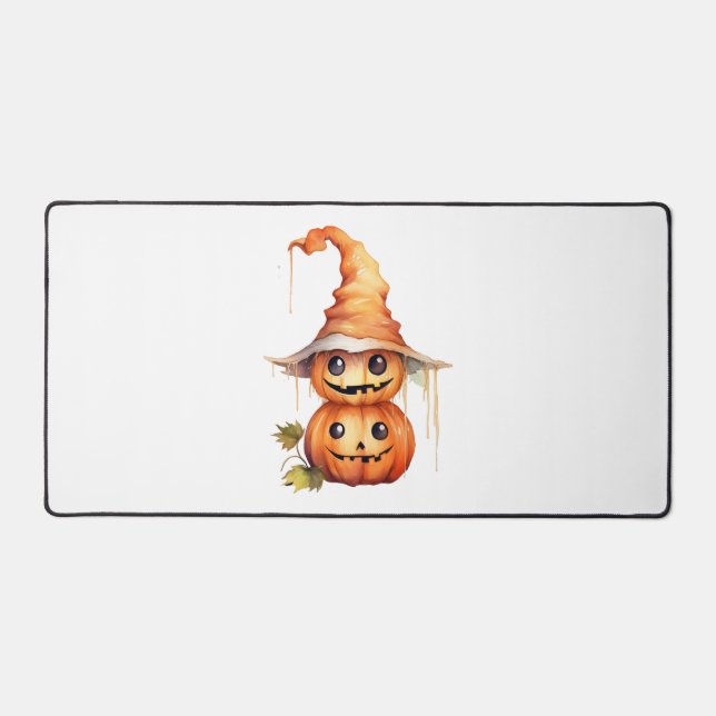 Cute Pumpkins Sticker Desk Mat (Front)