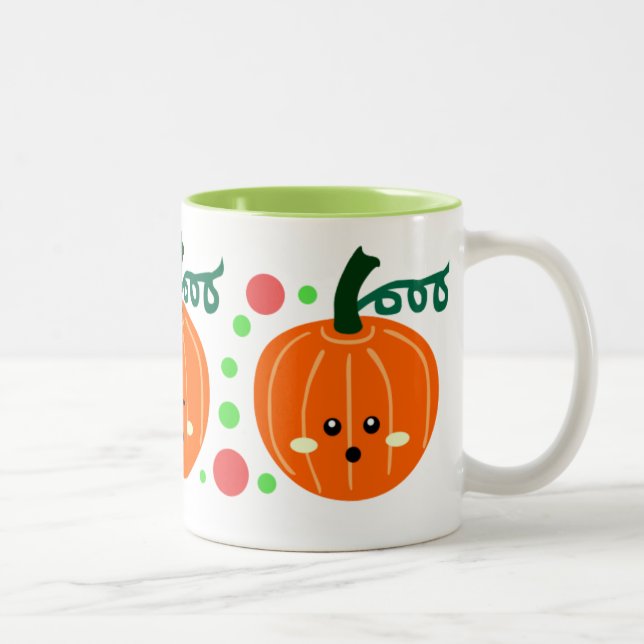 Cute Pumpkins Two-Tone Coffee Mug (Right)