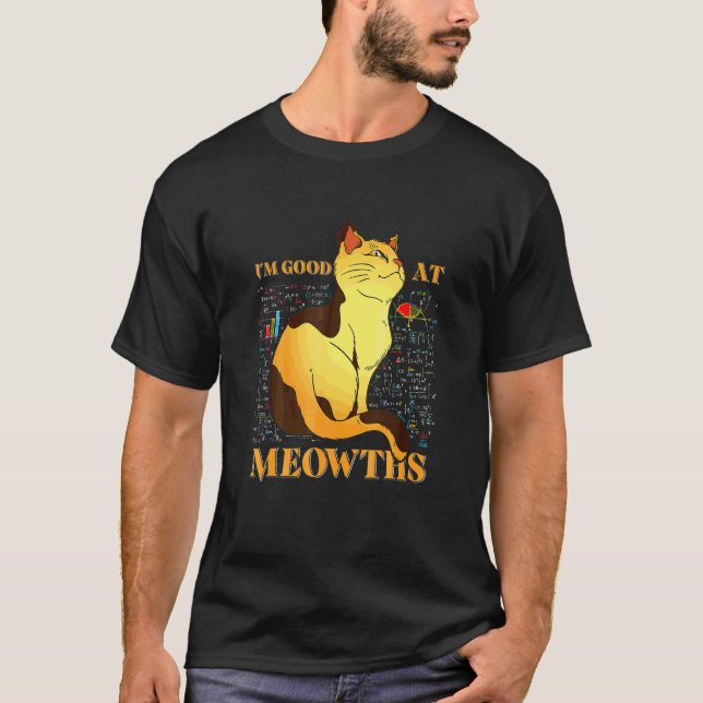Cute  Pun Cat Math T-Shirt (Front)