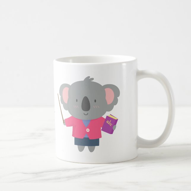Cute Pun Humour Koala Bear Teacher Coffee Mug (Right)
