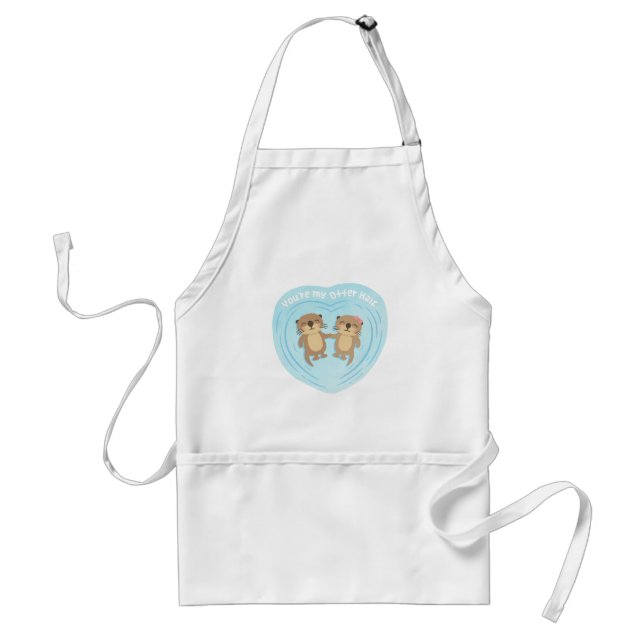 Cute Pun Humour You Are my Otter Half Apron (Front)