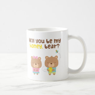 Cute Pun Love Confession Be My Honey Bear Coffee Mug