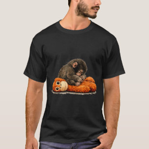 Cute Punch Baby Monkey Punch Trend Meme Graphic T-Shirt